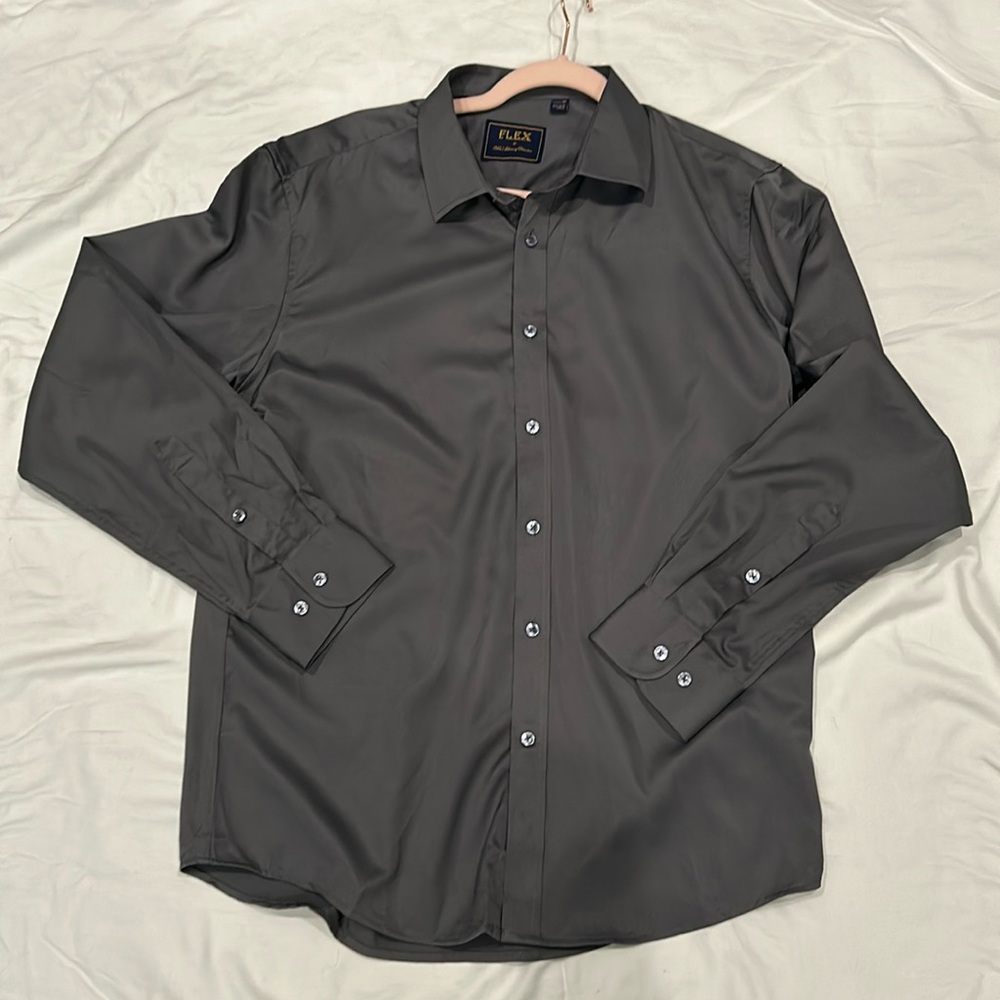 Men’s J. Ver Gray Dress Shirt - Size Medium - NWOT